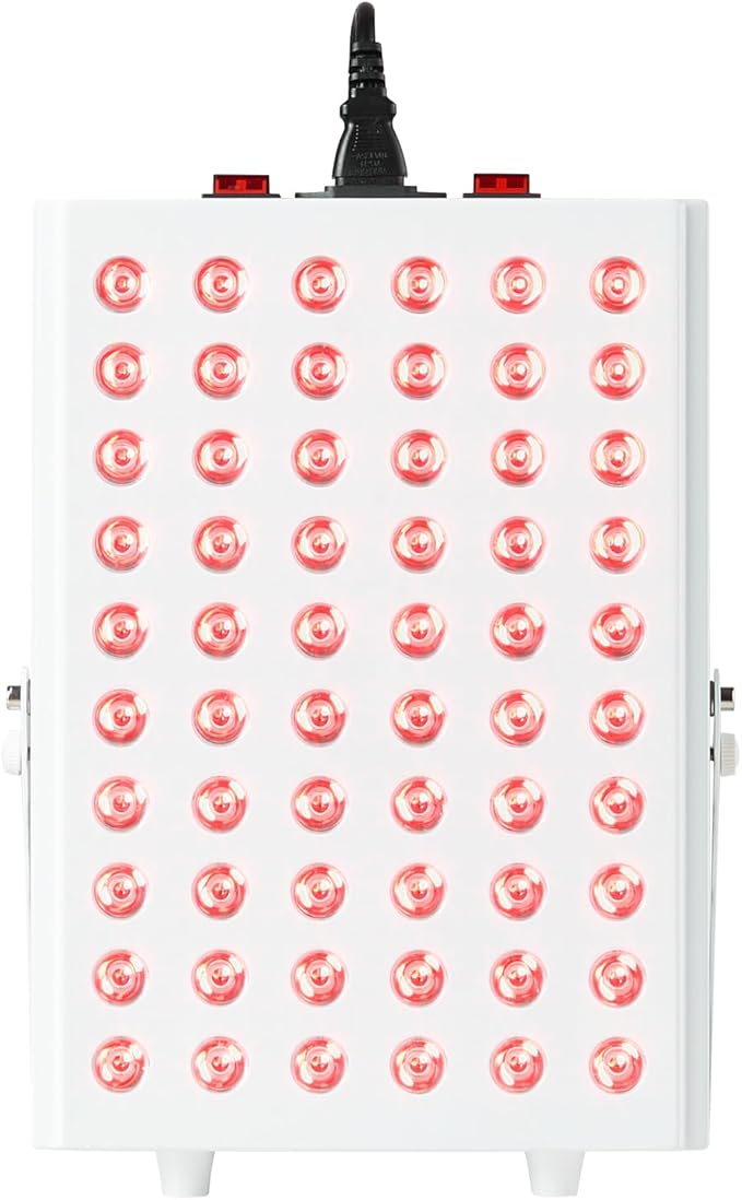 VEVOR Red Light Therapy for Body Face, 60 Dual-Chip LEDs, Red 660nm & Near Infrared 850nm Combo, High Power Red Light Therapy Panel for Recovery, Pain Relief, Wound Healing, Skin Health, 80W