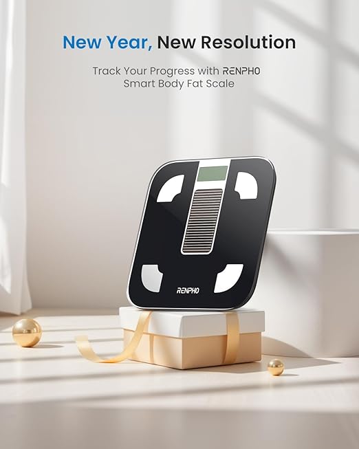 RENPHO Smart Scale for Body Weight, FSA&HSA Eligible, Digital Bathroom Scale BMI Weighing Bluetooth Body Fat Scale, Body Composition Monitor Health Analyzer with Smartphone App, 400 lbs - Elis Solar 1