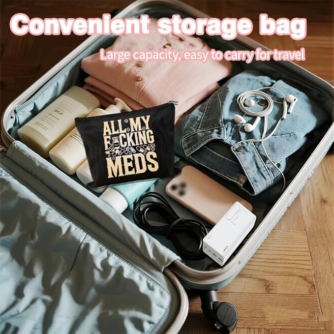 Patient Medication Pouches for Traveling Med Case for Pill Box Storage Container Pharmacy Doctor Medical Funny Novelty Gifts for Physician Nursing Assistant Pharmacist Nurse Makeup Bags for Work
