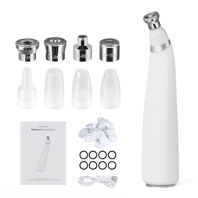 IeBilif Diamond Microdermabrasion Machine, 3 Modes Diamond Microdermabrasion Dermabrasion Machine for Blackhead Removal, Professional Portable Home Travel Microdermabrasion Device