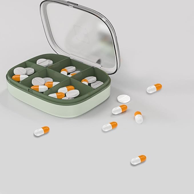 Small Medicine Box Convenient Medicine Storage Box Office Medicine Box Multi Compartment Waterproof Tablet Box