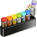 Weekly Pill Organizer 1 Time a Day, HIONXMGA Portable Detachable Travel Pill Box 7 Day, Large Once Daily Pill Holder Case, Color-Coded Dispenser for Vitamin Medicine Supplement Fish Oil, Black