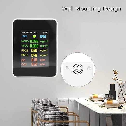 Air Quality Monitor Gen, Air Quality Monitor Indoor Detects with LCD Digital Display,Multifunctional Indoor Test Meter for Bedroom, Smart Home