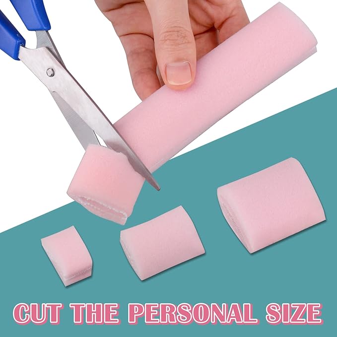 Ultrassist Toe Sleeve with Overlap Medium Size 7/8" Inner Diameter 36" Roll, Sponge Toe Protectors for Blisters, Bunions, Corns