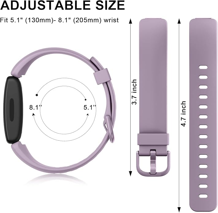 4 Pack Bands Compatible with Fitbit Inspire 2 Bands for Women Men, Adjustable Replacement Sport Wristbands Straps for Fitbit Inspire 2 / Ace 3