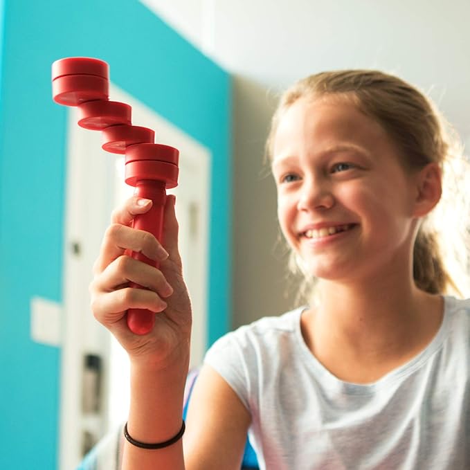 TrueBalance – Portable Balance Game for Kids & Adults | Boosts Coordination, Focus & Fine Motor Skills | Great for STEM Learning, Therapy, Desk Fidgeting & Travel Entertainment, Mini Red