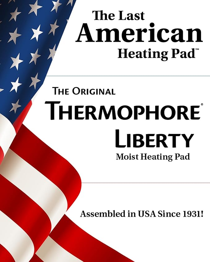 Assembled in The USA - Thermophore Liberty - Moist Heating pad for Arthritis, Back, Neck, Shoulder Pain and Cramps Relief - Electric with auto Shut Off, Large 14" x 27"