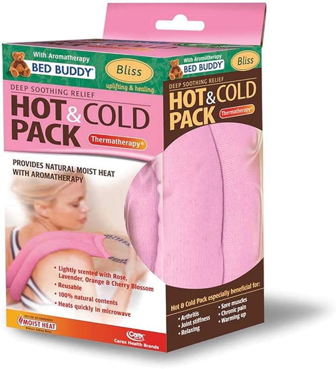 Bed Buddy Aromatherapy Heat Pad and Cooling Neck Wrap - Microwave Heating Pad for Sore Muscles - Cold Wrap Pack for Aches and Pain, Lavender Scent