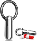 Keychain Pill Holder,Titanium Small Pill Case Portable Travel Pill Box for Purse Wallet Pocket,Waterproof Daily Pill Container Organizer Fob for Outdoor Camping