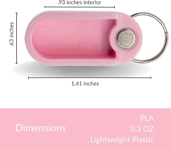 Micro Keychain Pill Holder: Compact-Sized & Lightweight | Enhanced Strength with Stronger Magnets | Portable Daily Medication Storage (Summer 3 Pack)