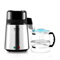 VEVOR Water Distiller, 4L/1.1 Gallon Pure Water Purifier Filter for Home Countertop, 750W Distilled Water Maker, Stainless Steel Interior Distiller Water Making Machine to Make Clean Water, Silver