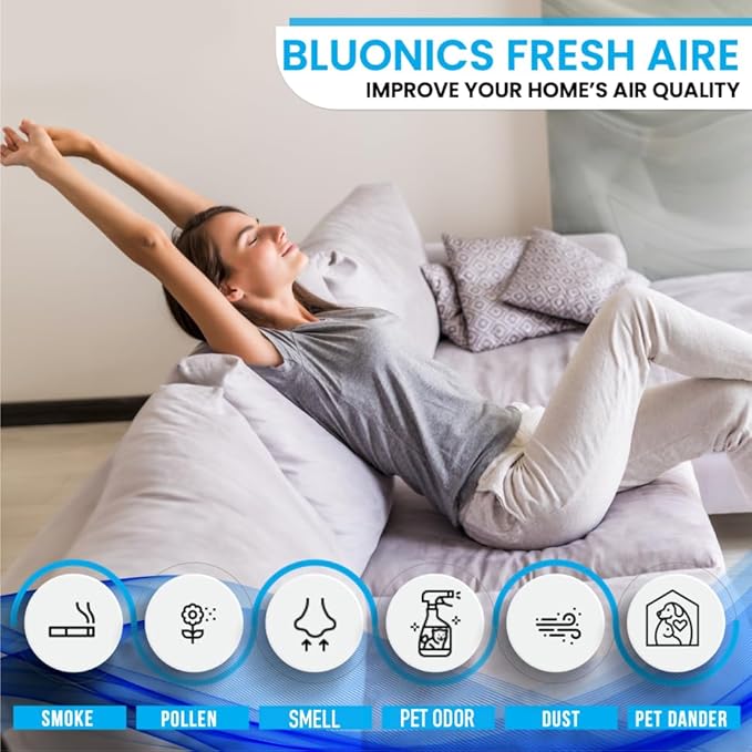 Bluonics Fresh Aire 3-Pack Water Air Washer, Air Revitalizer & Freshener with Night Light 7 LED Changing Colors & White Noise