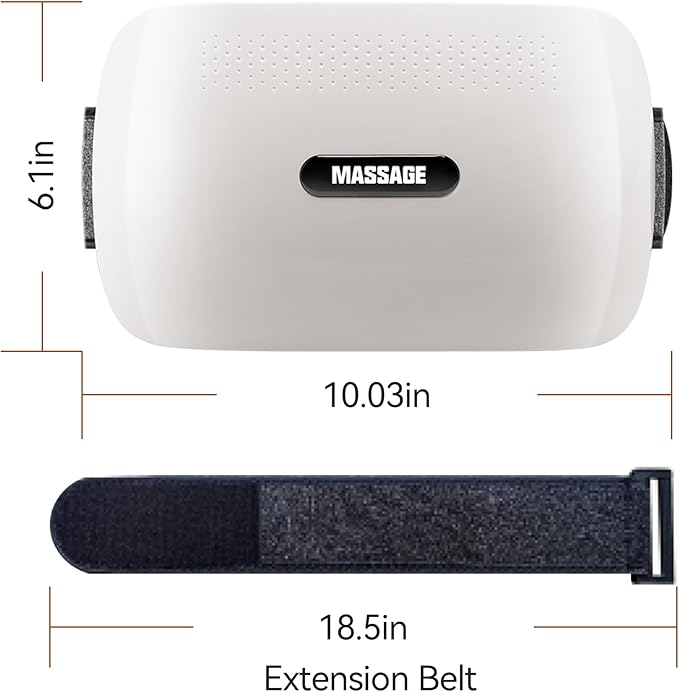 Electric Double Disc Abdominal Massager with Heat for Flatulence and Period Cramps, Belly and Stomach Massager for Digestion and Constipation