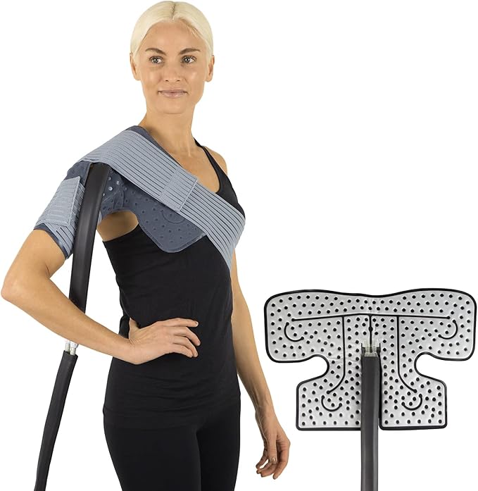 Vive Cold Therapy Machine Replacement Pads for Shoulder - Flexible Ergonomic Reusable Padding for Ice Therapy - Pain Relief System - Shoulder Adjustable Device Accessory to Reduce Swelling (Pads Only)