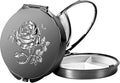 Portable Metal Pill Case with Mirro, Featuring 3 Compartments—Perfect for Travel. BPA-Free. (S-Black, Small)