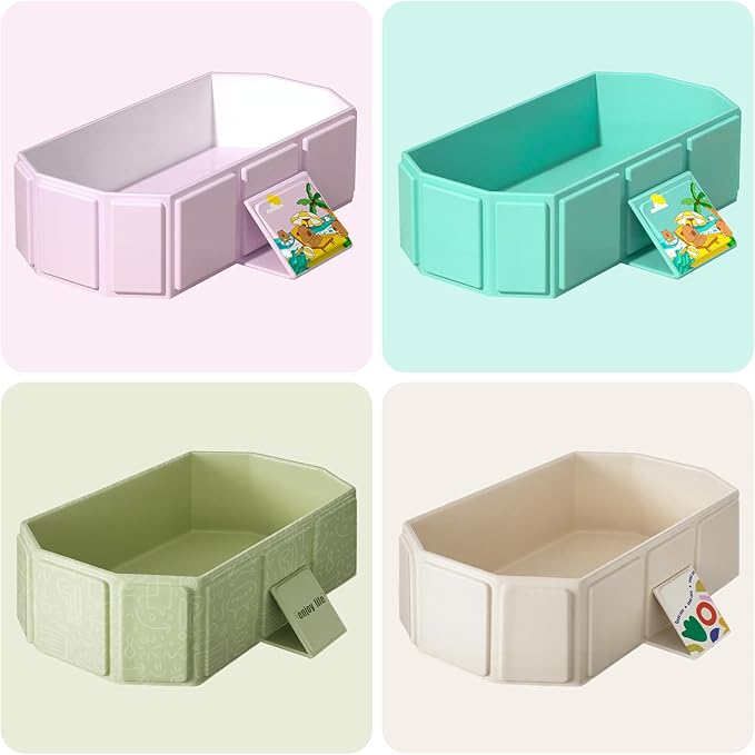 Portable Bathtub, Foldable Bathtub No Installation, Bathroom SPA Soaking Tub, Shower Stall Collapsible Hot & Ice Bath Tub (Light Pink, 29.5"L x 17.7"W x 9.8"H)