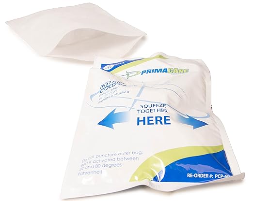 Primacare PCP-69 Instant Cold Packs (6” x 9”) – 24 Disposable Ice Packs with Non-Woven Covers for Pain Relief, Swelling, Inflammation, Sprains, Toothaches, First Aid, for Athletes & Outdoor Activities