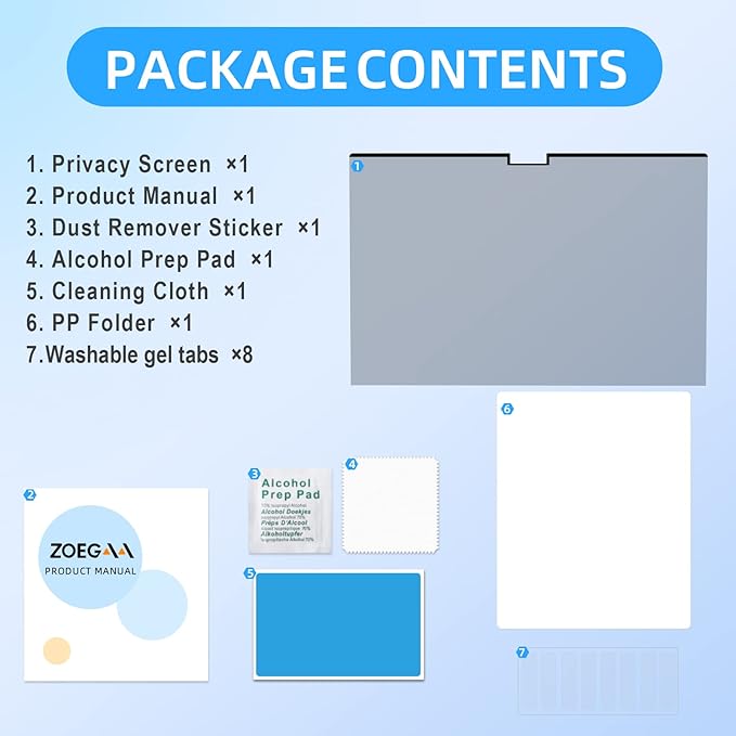 ZOEGAA MacBook Pro 14 inch Privacy Screen, Magnetic Privacy Screen for Macbook Pro 14 inch 2021~2026 (M1, M2, M3, M4, M5, Pro, Max), Removable Anti-Peeping,Anti Blue Light,Anti Glare Screen Protector