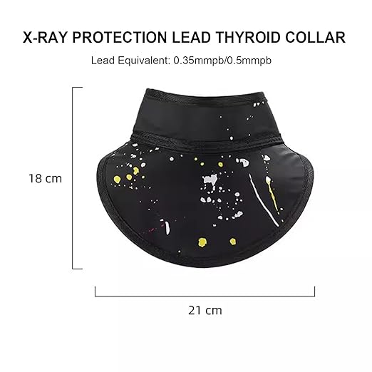 X-ray Protection Thyroid Collar Shield, Lightweight Lead Suit, Radiation Resistant Lead Collar for Dentistry(0.35mmpb)