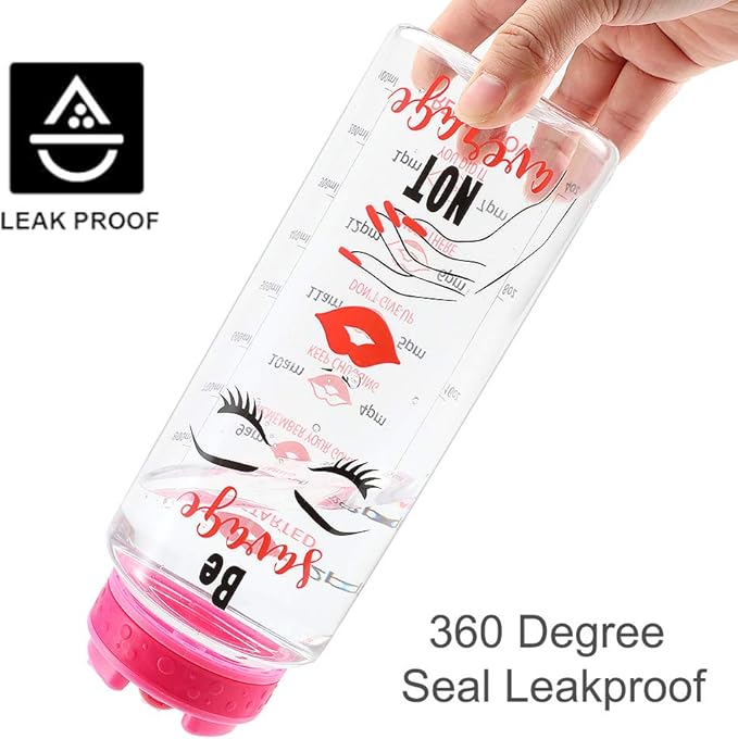 Home Tune 32oz Motivational Water Bottle with Straw & Time Marker, BPA FREE, Dustproof Flip Straw, Leak Proof, Easy Clean (Savage & Average)