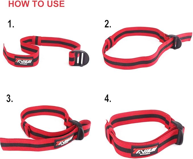 Occlusion Bands,4 Pack (2 Bicep Bands,2 Leg Bands), Comfortable Elastic Bands for Blood Flow Restriction Training and Fast Muscle Growth Without Lifting Heavy Weights