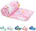 Sivio Weighted Blanket | 100% Cotton & Premium Glass Beads | 36"x 48" 5lbs | Washable Breathable Heavy Cooling Blanket for Hot & Cold| Pink Unicorn