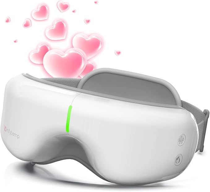 Comfytemp Eye Massager with Heat, Birthday Gifts for Mom Wife Women Men Dad, FSA HSA Eligible Smart Heated Mask Massager with Music for Migraine, Eyes Fatigue, Puffiness, and Dryness Relief