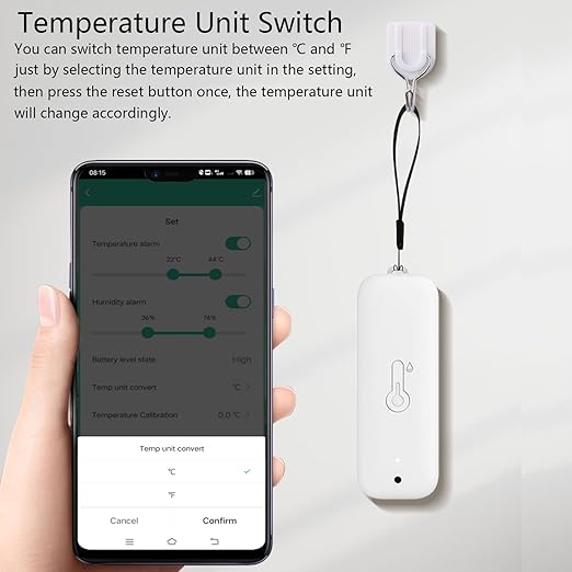 WiFi Thermometer Hygrometer: Smart Temperature Humidity Sensor with App Notification Alert, Data Storage Export, Calibrated Indoor Temperature Monitor, for Room Greenhouse Wine Cellar (2-Pack White)