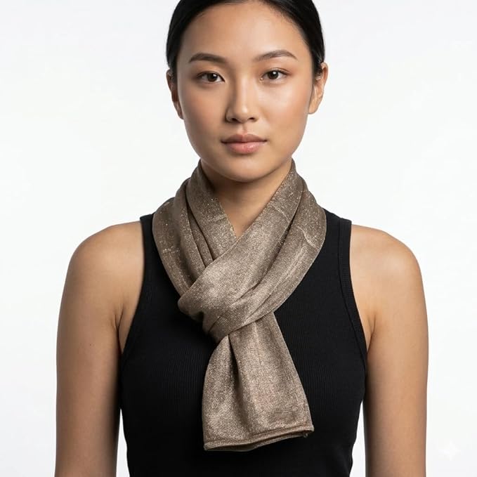 EMF Scarf Shielding 5G RF and EMF made with Silver Fabric, Unisex