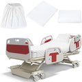 Moukeren 3 Pcs Hospital Bed Sheets Set Deep Pocket Fitted Sheet 36 with Elastic All Around Easy Care Knitted Jersey for Home/Nursing Home (White)