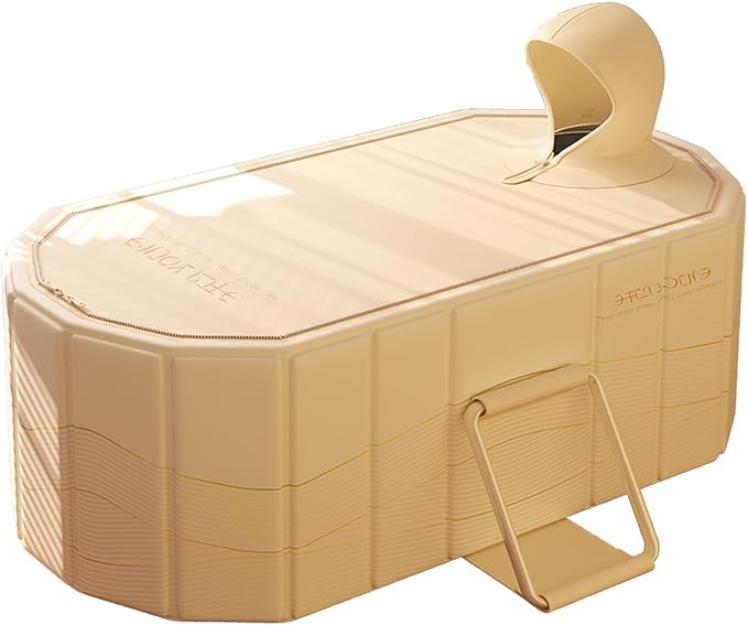 Foldable Bathtub for Adult Large 59'in Collapsible tub Portable Bathtub for Bathroom Folding SPA Tub for Shower Stall, Ideal for Small Spaces