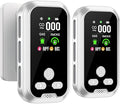 2Pack 5IN1 Plug in Smoke & Carbon Monoxide Detector & Combustible Natural Gas Combination Builti-in Backup Battery HD Screen [Smoke Gas CO Temp Humidity Sensor] for Home Hotel Travel (White)