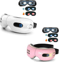 Eye Massager with Heat and Cooling Bluetooth & Compression for Migraines, Dark Circles Relax Dry Eyes, Improve Sleep Gift for Men Women
