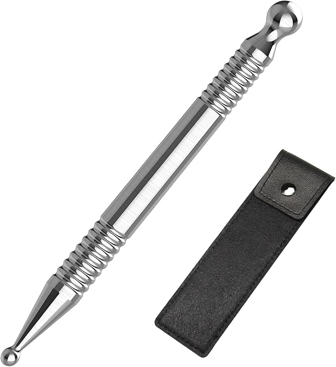 TMJ Relief Acupressure Tool – Stainless Steel Acupuncture Pen for Jaw Clenching, Facial Reflexology & Full Body Trigger Point Massage