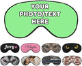 AMAPARK Personalized Sleeping Eye Mask for Wedding Birthday Anniversary Party Design Your Own Sleep Masks Add Photo Text Logo Customized Funny Gift, Light Green