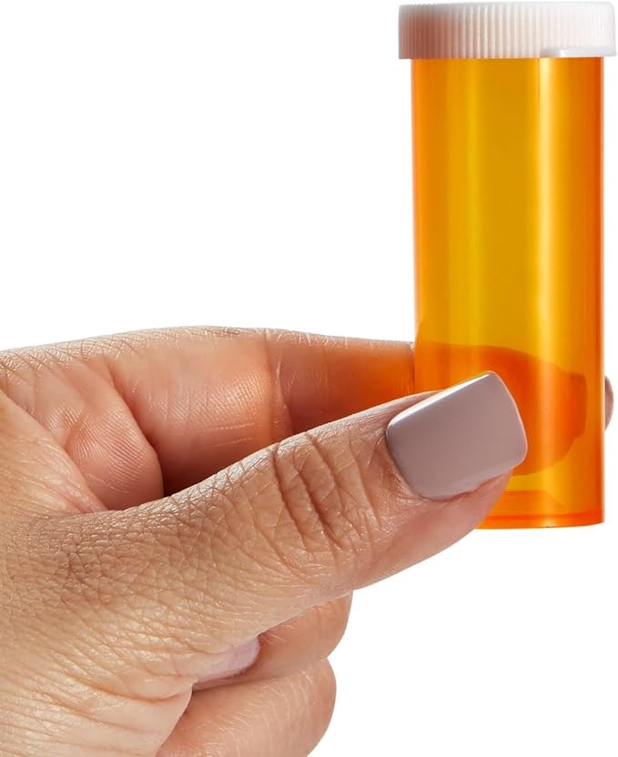 Juvale 6 Dram Empty Pill Bottles with Caps - Durable Plastic Vials - Easy-Open Caps for Travel Pill Bottles - Versatile Medicine Containers for Supplements - 50 Pack, 6 Dram, Orange