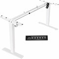 VIVO Electric Stand Up Desk Frame Workstation, Frame Only with 220 lbs Capacity, Brushless Motor Standing Height Adjustable Legs with Memory Controller, White, DESK-V100EWY
