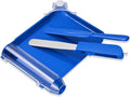 SimCoach Pill Counting Tray, Right Hand Pill Counter with Spatula, Larger Pharmacy Counting Tray with Added Guide Cap (Blue)