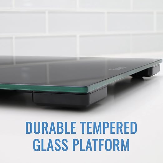 DMI Digital Talking Bathroom Scale, Sleek Tempered Glass, Clinically Accurate Measurements, Large LCD Screen, 440 lb. Weight Capacity