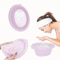 Face Ice Bath Bowl Mold With Built-In Icetray, Portable Foldable Silicone Dipping Water Facial Cold Immersion Therapy Plunge Ice Bowl for Face Ice Bath Holder for Home And Travel (Purple)