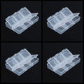 HomeSoGood 4 Pack Clear Weekly Pill Case Storage Box Transparent Travel Pill Organizer Container