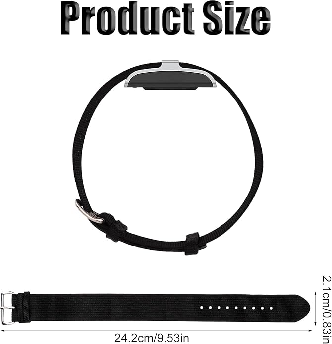Replacement Nylon Loop for Hume Band, Soft Breathable Woven Wristband with Adjustable Metal Buckle for Hume Health Band Fitness Tracker All-Day Comfort Wear