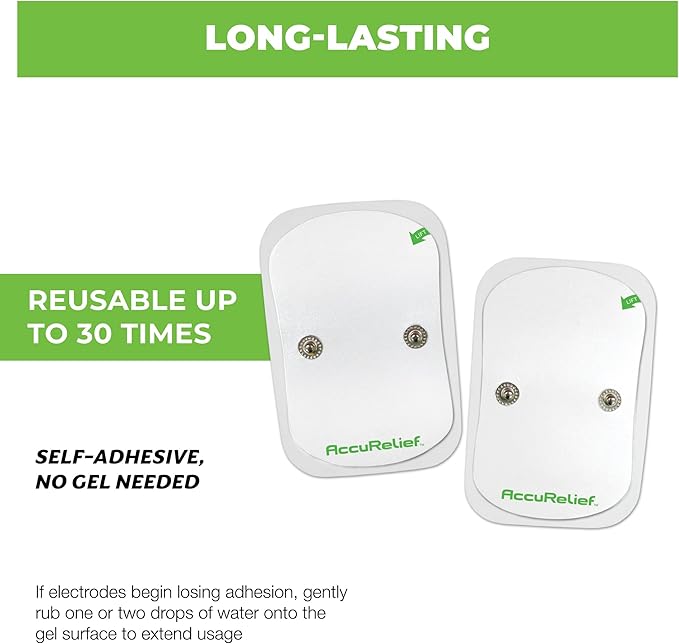 AccuRelief Wireless TENS Unit with Remote Control, TENS Pain Relief Device and Muscle Stimulator, for Back Pain, Neck Pain, Arm and Leg Pain
