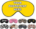AMAPARK Custom Eye Mask for Sleeping Personalized with Picture Text Logo Sleep Masks Gift for Wedding Anniversary Party Favor, Gold