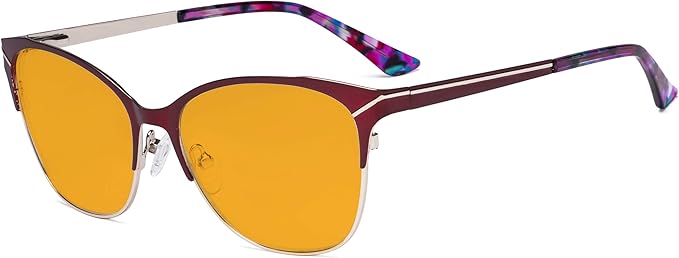 Eyekepper Blue Light Glasses - Semi Rimless Digital Eyeglasses for Women Blocking Computer Screen UV Rays