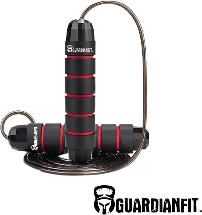 Jump Rope for Fitness and Exercise, Adjustable Length, Ball Bearing Swivel, Cardio Workouts and Weight Loss for Women, Men and Kids.