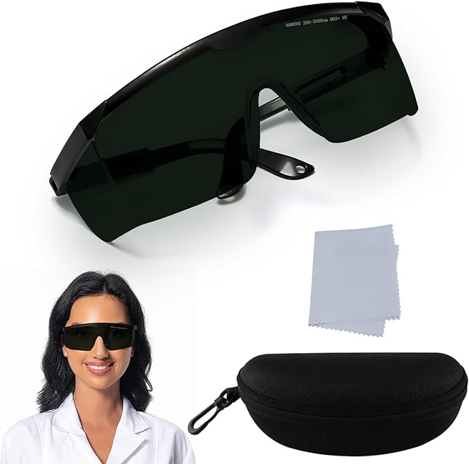 Laser Safety Glasses Red Light Therapy Goggles UV Blocking Laser Glasses for Laser Cosmetology Operator Eye Protection