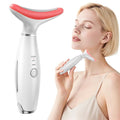 Red Light Therapy for Face, LED Face Massager Tool with Vibraion, Porable Facial Massager for Skin Care at Home, Wrinkle Reducer Face Sculpting Tool，Micro-current Facial Beauty Device(Model AM-810W)