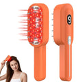 Red Light Therapy Scalp Comb with Laser & Infrared Light, 5 Modes Vibration Scalp Massager with Timer Display, Red Light Hair Brush, Promote Hair Growth in Women and Men