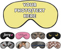 AMAPARK Custom Sleep Mask Add Your Own Design Personalized Photo Text Logo Soft Sleeping Masks for Men Women Wedding Anniversary Customized Gift, Khaki